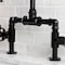 Kingston Brass KS2170RKX Bridge Bathroom Faucet with Push Pop-Up, Matte Black KS2170RKX - alternate 2